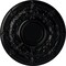 Ekena Millwork Dauphine Ceiling Medallion (Fits Canopies up to 13 1/4"), Hnd-Painted Jet Black, 33 7/8"OD x 1 3/8"P CM33DABLF - alternate 1